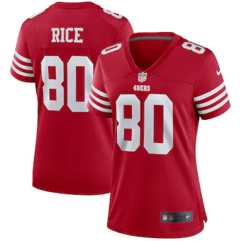 womens nike jerry rice scarlet san francisco 49ers retired 